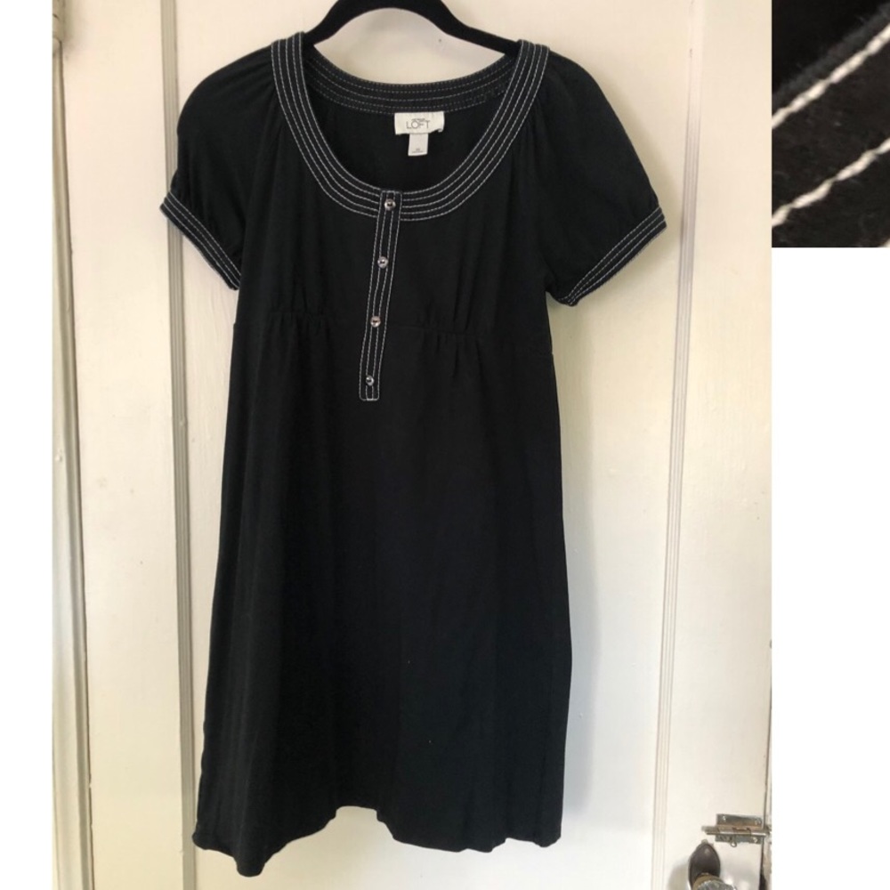 Black t-shirt dress. Ann Taylor Loft